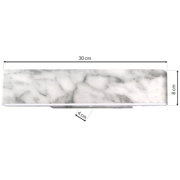 Kinkiet LAMPA ścienna PIERCE ML6474 Milagro prostokątna OPRAWA metalowa LED 12W 4000K belka biała