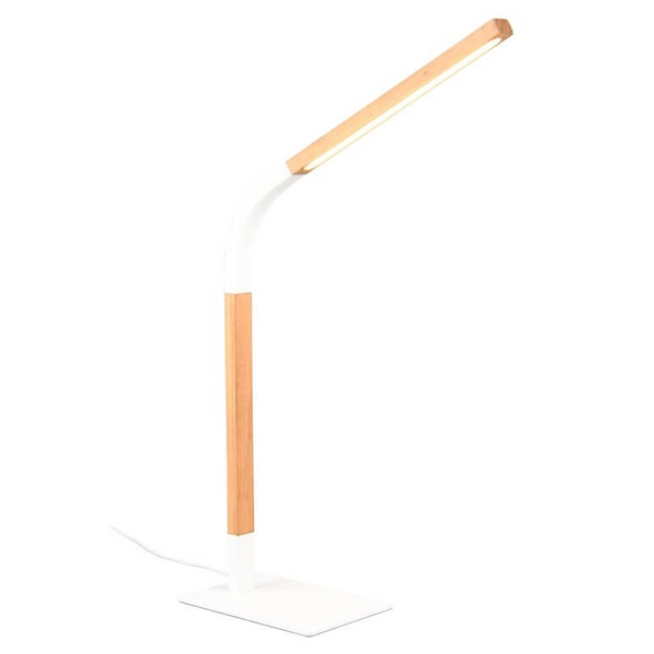 Lampka stołowa do biura Norris 545210131 LED 7W 3000K dotykowa drewno biała