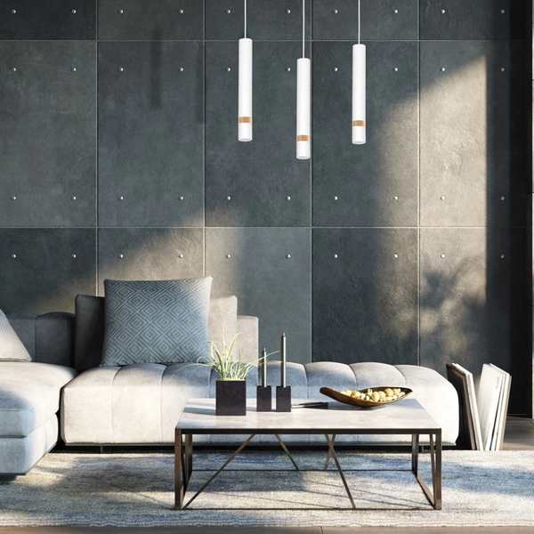 Wisząca LAMPA loftowa JOKER MLP6302 Milagro metalowa OPRAWA tuby ZWIS na listwie biały