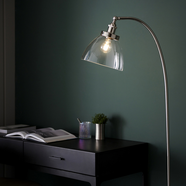 Podłogowa lampa salonowa L&-197591 Light& regulowana nikiel
