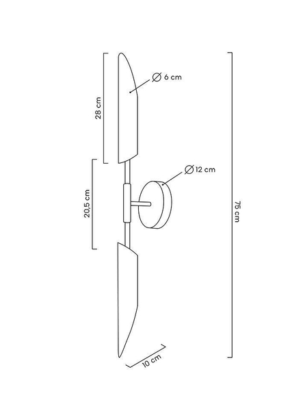 2-płomienna lampa ścienna Locca MSE010400225 złota