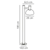 Stojąca lampa zewnętrzna Arki 2118108031 IP54 przed dom cyna