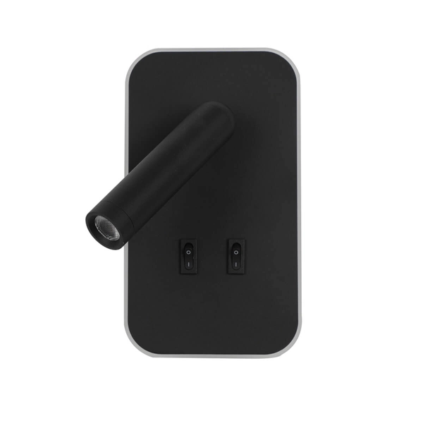 Regulowany kinkiet ścienny Doria WL-83957-1-BK LED 8W 3000K tuba czarna