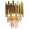 Ścienna LAMPA glamour ASPEN ML5998 Milagro metalowa OPRAWA kinkiet kryształki crystals złote