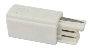 Zasilanie szynoprzewodu uziemienie lewe 4 wires Track Power Adaptor MHT1-C/L-WH Maxlight do systemu 3-fazowego 230V białe
