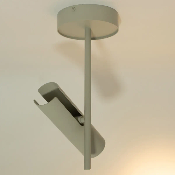 Sufitowa lampa z regulacją Leda 1 41143 metalowa szara beżowa