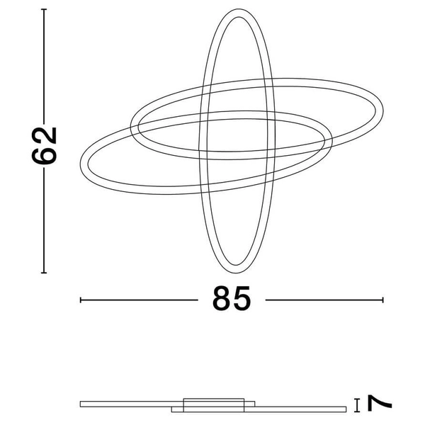 Sufitowa lampa do jadalni SICUANI LE44868 LED 47W 3000K wstęga czarna