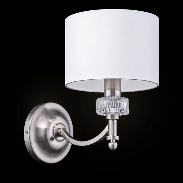 Kinkiet LAMPA ścienna ALICANTE MOD014WL-01N Maytoni abażurowa OPRAWA glamour nikiel