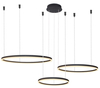 Lampa wisząca Halo AZ4975 100+80+60 LED 180W do salonu ringi czarne