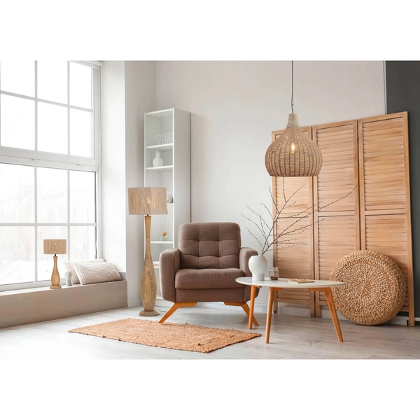 Wisząca lampa boho JANNE 366700136 nad stół juta beżowa