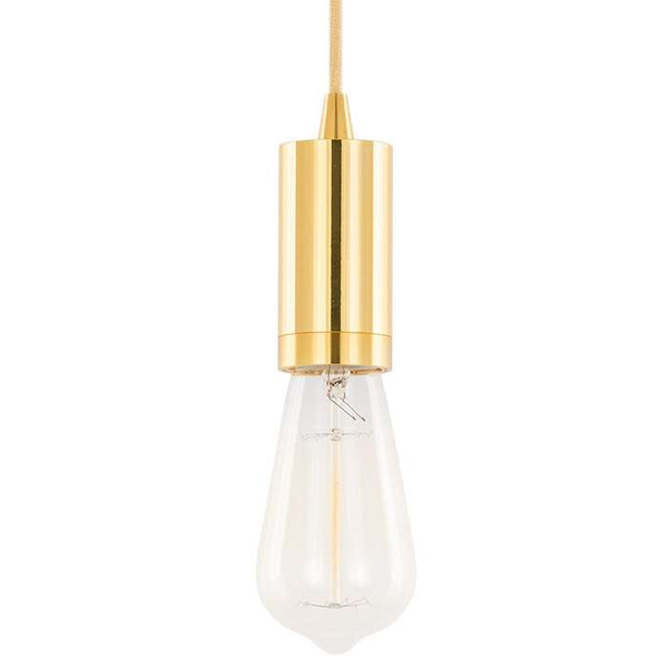 Kabel wiszący MODERNA DS-M-038 GOLD Italux metalowa OPRAWKA industrialny ZWIS przewód złoty