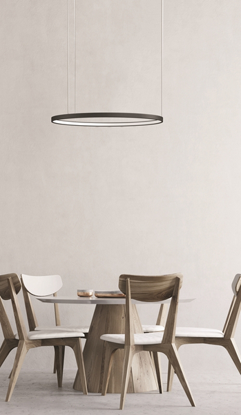 Lampa wisząca Agnes AZ5016 LED 38W 3000-6500K koło ring czarna