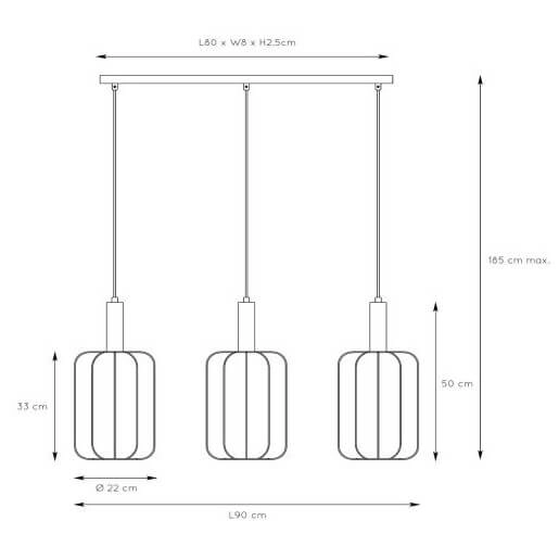 Tkaninowa lampa zwieszana Corina 03447/03/38 do salonu beżowa