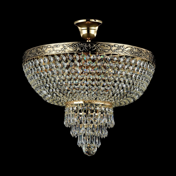 Pałacowa LAMPA plafon PALACE DIA890-CL-05-G Maytoni sufitowa OPRAWA kryształowa plafoniera ampla glamour mosiądz
