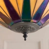 Witrażowa lampa sufitowa Dark star 64043 szklana tiffany czarna brązowa