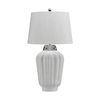 Ceramiczna lampka biurkowa QN-BEXLEY-TL-WPN nikiel biała