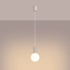 Wisząca lampa minimalistyczna HALO SL.1719 ryflowana kula beżowa
