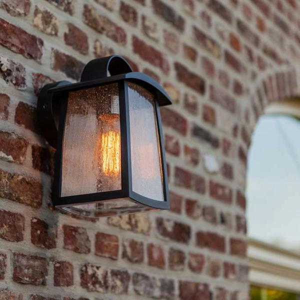 Zewnętrzna LAMPA elewacyjna KELSEY 5273601012 Lutec metalowa OPRAWA ogrodowa ścienna outdoor IP44 czarna