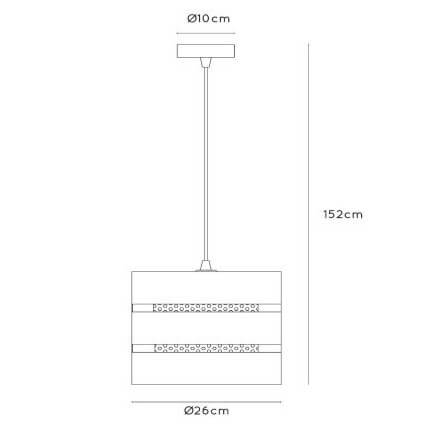 Lampa wisząca do salonu Rosas 21433/01/30 metal czarna złota