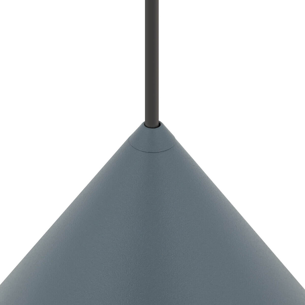 Jadalniana lampa wisząca ZENITH 11487 stożek szary błękit