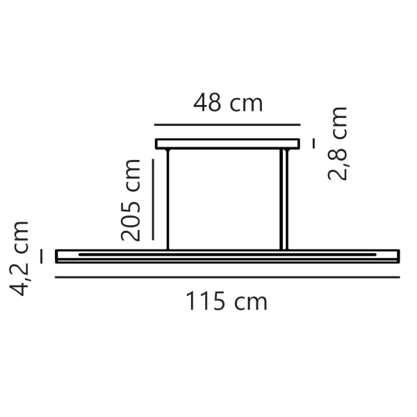 Wisząca lampa belka SKYLAR 2113003003 LED 25W 3000K czarna