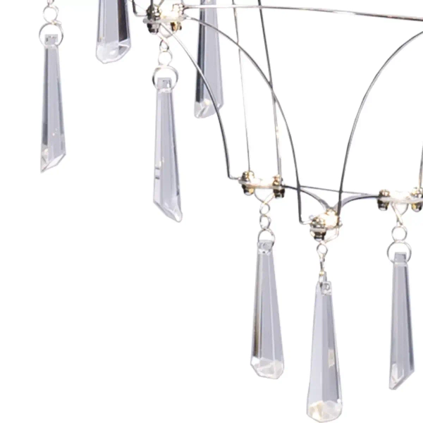 Żyrandol z kryształkami Crystal net 7783-54P Step glamour ażurowy chrom