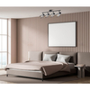 Lampa z regulacja przysufitowa Santia SPL-65342-4-BK-SG Italux czarny szary