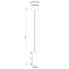 Pojedyncza lampa wisząca VANTOS DL101312400 Trio sopel tuba biały