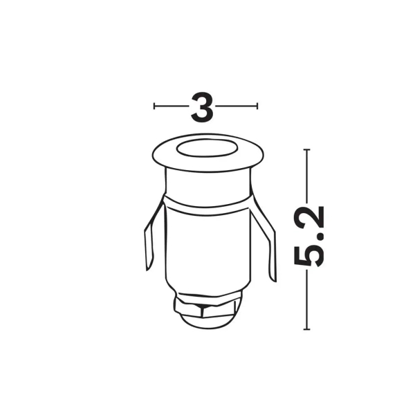 Wpuszczane oczko LED EZCARAY srebrne LE62469 3W 3000K IP68 podtynkowe