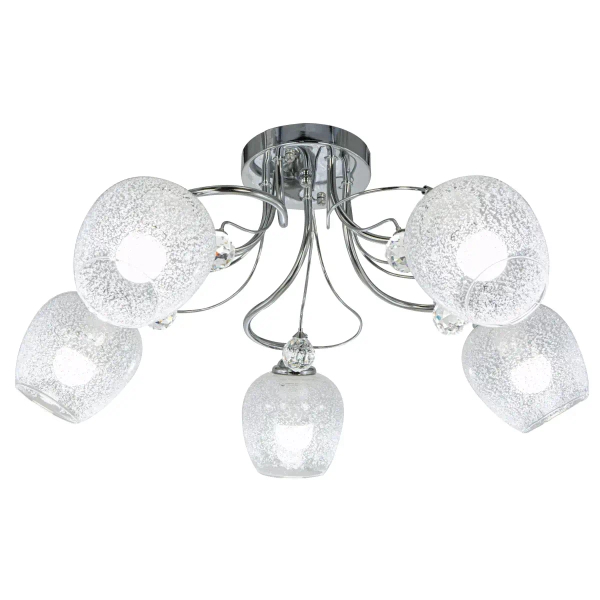 Sypialniana lampa sufitowa 8824/5 8C nad łóżko chrom