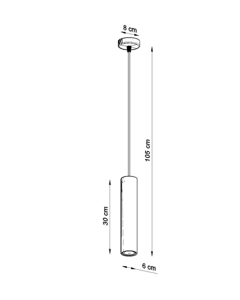 Wisząca LAMPA ekologiczna SL.0636 drewniana OPRAWA tuba ZWIS okrągły czarny