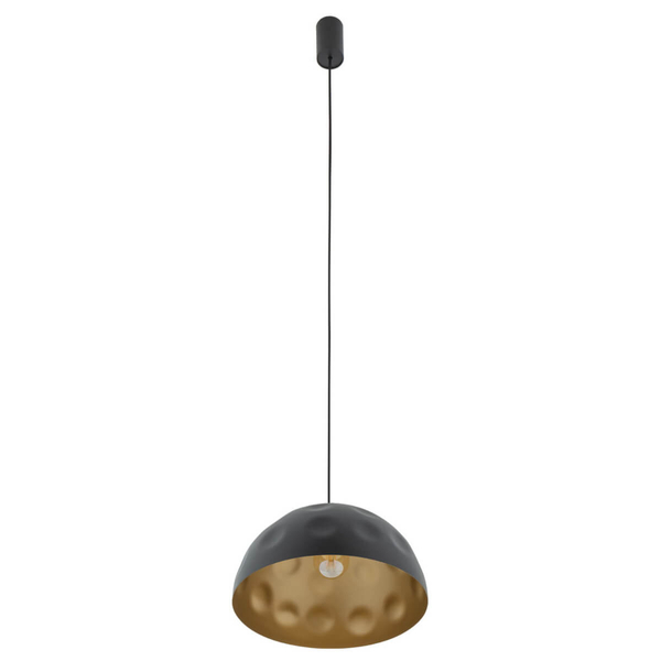 Kopułowa lampa wisząca Hemisphere 10702 do kuchni metalowa czarna złota