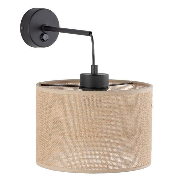 Kinkiet ekologiczny okrągły Juta 6858 TK Lighting rustykalna brązowa
