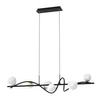 Kulista lampa wisząca Nisyro MD3145-6-EBGN Zumaline alabaster czarny złoty