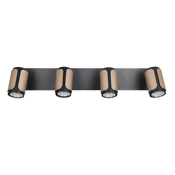 Kawowa lampa sufitowa GILLAN 814500465 różowa tuba 4xGU10 ściemnialna