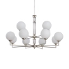 Wisząca lampa nad stół Artu Glass ART-ZW-12 (N) G kule białe nikiel