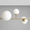 Modernistyczna lampa wisząca DIONE 1092K40 Aldex szklane kule balls mosiądz