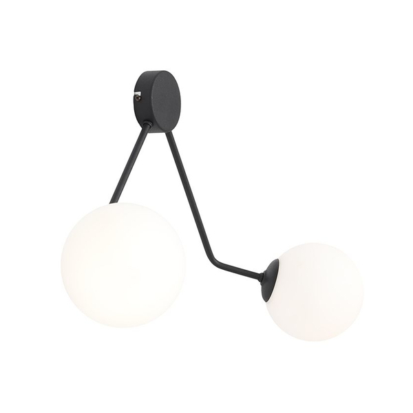 Ścienna lampa czarna Holm 1082D1 Aldex szklane kule lampa do jadalni