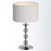 Stojąca LAMPA stołowa REA RLT93163-1W Zumaline abażurowa LAMPKA biurkowa okrągła biała
