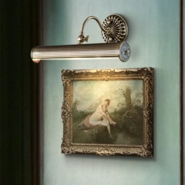 Antyczne oświetlenie do obrazów Renoir PIC118-22-R brąz