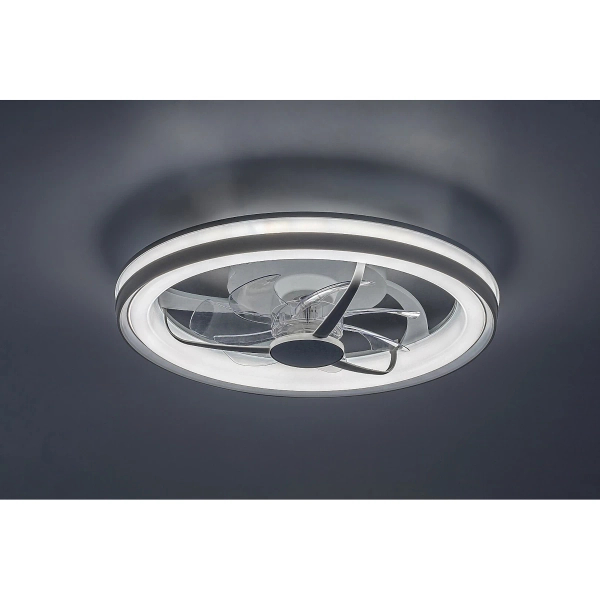 Sufitowy wiatrak Fanricius srebrny biały 71335 LED 40W 3000-6000K CCT na pilot