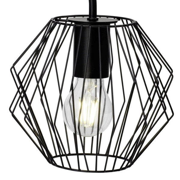 Naścienna lampa do sypialni Noris 54190/06 druty metalowy czarny