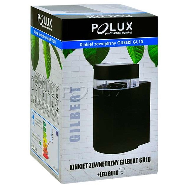 Ścienna lampa zewnętrzna GILBERT 307835 Polux półokrągła LED 3000K 10W IP44 czarna