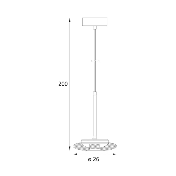 Minimalistyczna lampa wisząca Lunaris P0649 LED 6W 3000K złoty
