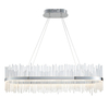Owalna lampa nad stół L&-1107109 LED 47W 3000K wisząca chrom przezroczysty