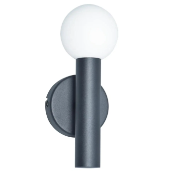 Ścienna kulista lampa Filano WL-33574-1-BK szklana biała czarna