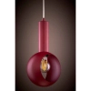 Burgundowa lampa wisząca VITRUM oczko 1xE27 metalowa do jadalni 41636