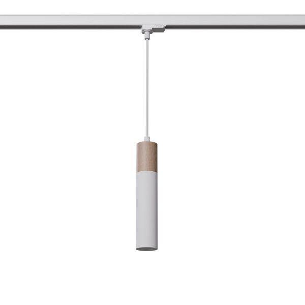 Lampa wisząca trójfazowa do szynoprzewodów PABLO MYL.00171 drewniana biała