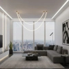 Lampa wisząca SNAKE MD1021-3 biała złota metal PVC LED 45W 3000K 3M wąż ledowy do salonu