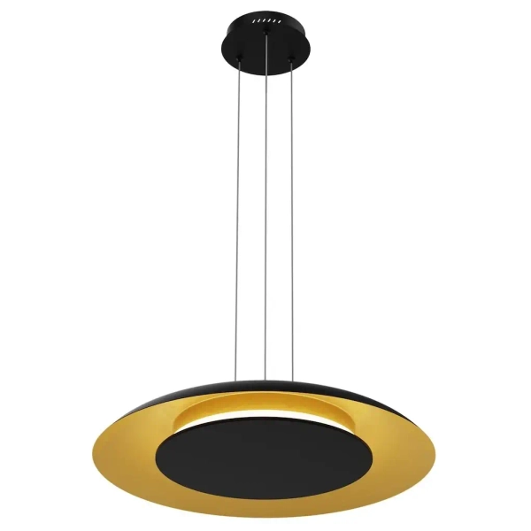 Ringowa lampa wisząca Piattino ML1815 LED 30W 3000-6000K czarny złoty
